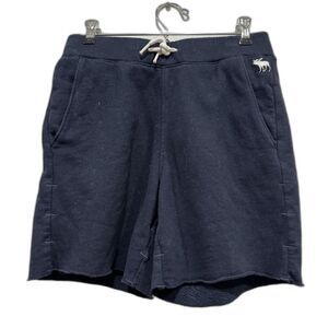 Abercrombie & Fitch Sweat Shorts Workout Athletic Cotton Navy Boys sz 11 / 12